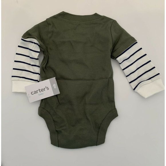 Newborn Carter's 2 Piece Pants and Shirt Animal Outdoor Theme Joggers - Picture 7 of 11